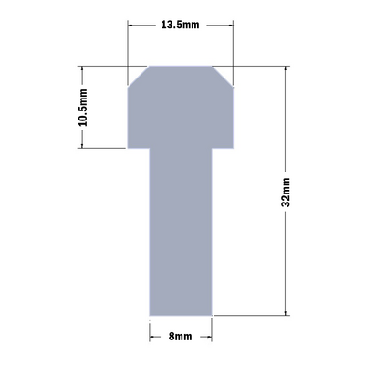 61-230-0 MODULAR SOLUTIONS SLIDE PROFILE PROFILE GUIDE 32MM, 2M